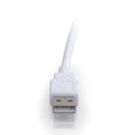 CablesToGo 1m USB 2.0 A Male to A Female Extension Cable - White