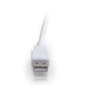 CablesToGo 3m USB 2.0 A Male to A Female Extension Cable - White