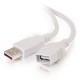 CablesToGo 3m USB 2.0 A Male to A Female Extension Cable - White