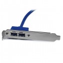 StarTech.com 2 Port USB 3.0 A Female Slot Plate Adapter