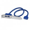 StarTech.com 2 Port USB 3.0 A Female Slot Plate Adapter
