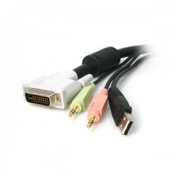 StarTech.com 10 ft 4-in-1 USB DVI KVM Cable with Audio and Microphone