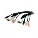 StarTech.com 6 ft. 4-in-1 USB DVI Audio and Microphone KVM Switch Cable