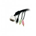 StarTech.com 6 ft. 4-in-1 USB DVI Audio and Microphone KVM Switch Cable
