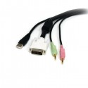 StarTech.com 6 ft. 4-in-1 USB DVI Audio and Microphone KVM Switch Cable