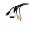 StarTech.com  6 ft. 4-in-1 USB DVI Audio and Microphone KVM Switch Cable