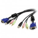 StarTech.com 6 ft 4-in-1 USB VGA Audio and Microphone KVM Switch Cable