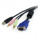 StarTech.com 6 ft 4-in-1 USB VGA Audio and Microphone KVM Switch Cable