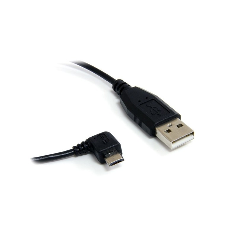 1 ft Micro USB Cable A to Right Angle Micro B StarTech