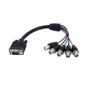 StarTech.com 1 ft Coax HD15 VGA to 5 BNC RGBHV Monitor Cable - M/F