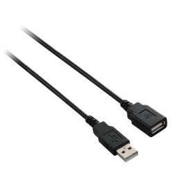 V7 V7 USB 2.0 Extension Cable  USB A to A (m/f) black 1,8m | V7 USB Cables