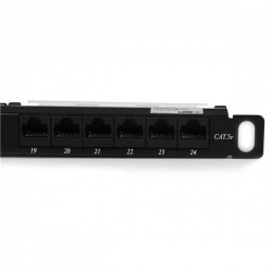 24 Port 0.5u Cat5e RJ45 Patch Panel