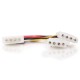 CablesToGo 0.15m One 5.25in to Two 5.25in Internal Power Y-Cable