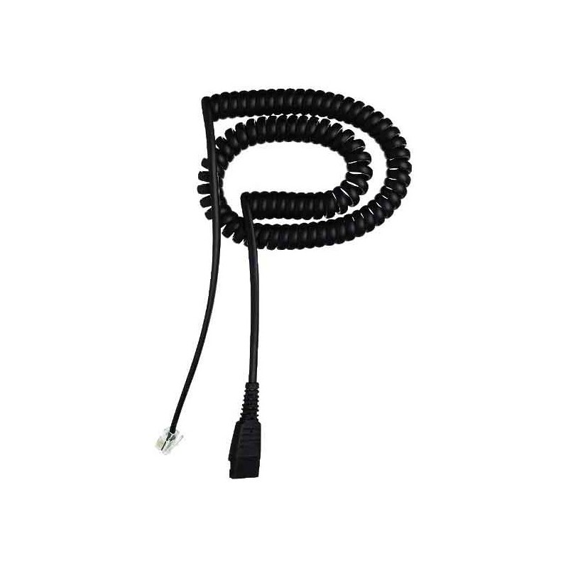 Jabra/GN Netcom QD cord, coiled, mod plug