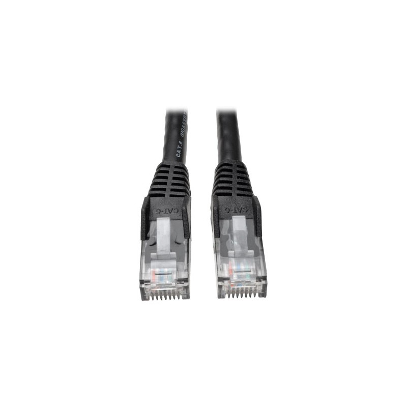 Tripp Lite Cat6 Gigabit Snagless Molded Patch Cable (RJ45 M/M) - Black, 6-ft.