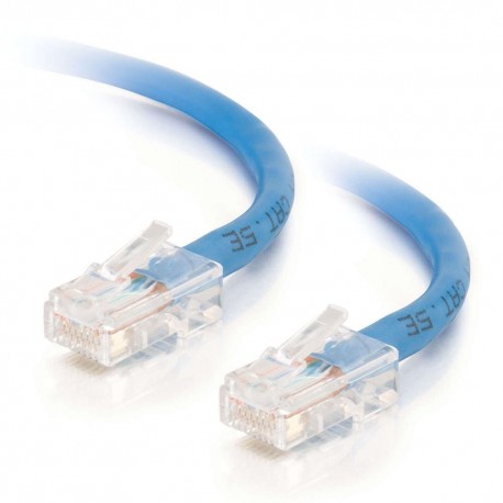15m Cat5E 350 MHz Non-Booted RJ45 Patch Leads - Blue