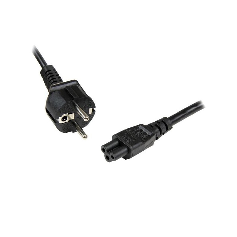 StarTech.com 2m 3 Prong Laptop Power Cord &ndash; Schuko CEE7 to C5 Clover Leaf Power Cable Lead