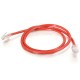 0.5m Cat5E 350 MHz Non-Booted RJ45 Patch Leads - Red