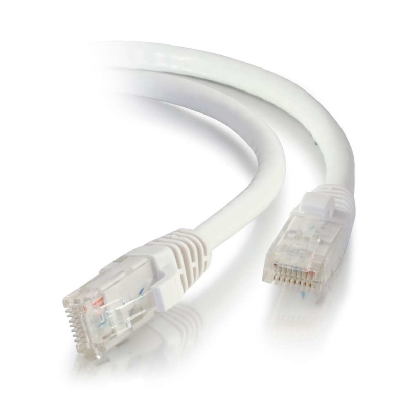 C2G 0.3m Cat5e Booted Unshielded (UTP) Network Patch Cable - White