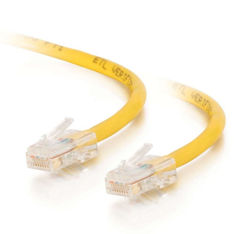 0.5m Cat5E 350 MHz Non-Booted RJ45 Patch Leads - Yellow