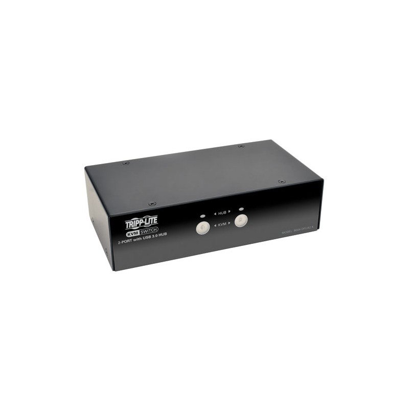 Tripp Lite 2-Port DisplayPort KVM Switch w/ Audio, Cables and USB 3.0 SuperSpeed Hub