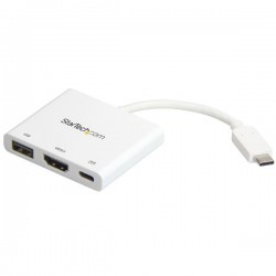 StarTech.com USB-C to 4K HDMI Multifunction Adapter with Power Delivery and USB-A Port - White | StarTech.com Docks & Port Expan