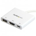 StarTech.com USB-C to 4K HDMI Multifunction Adapter with Power Delivery and USB-A Port - White