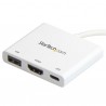 StarTech.com USB-C to 4K HDMI Multifunction Adapter with Power Delivery and USB-A Port - White | StarTech.com Docks & Port Expan