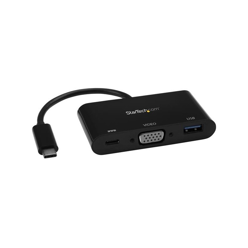 StarTech.com USB-C to VGA Multifunction Adapter with Power Delivery and USB-A Port