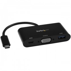 StarTech.com USB-C to VGA Multifunction Adapter with Power Delivery and USB-A Port | StarTech.com Docks & Port Expansions