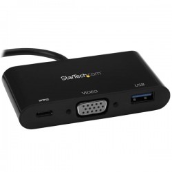 StarTech.com USB-C to VGA Multifunction Adapter with Power Delivery and USB-A Port | StarTech.com Docks & Port Expansions