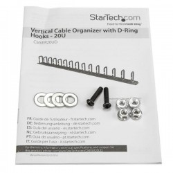 StarTech.com Vertical Cable Organizer with D-Ring Hooks - 0U - 3 ft. | StarTech.com Rack & Cabinet Accessories