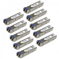 StarTech.com Gigabit Fiber SFP Transceiver Module - Cisco GLC-LH-SM Compatible - SM/MM LC - 10 Pack | StarTech.com Transceivers 