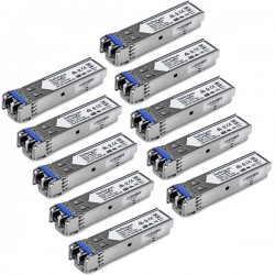 StarTech.com Gigabit Fiber SFP Transceiver Module - Cisco GLC-LH-SMD Compatible - SM/MM LC - 10km / 550m  - 10 Pack | StarTech.c