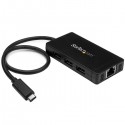 StarTech.com 3-Port USB-C Hub with Gigabit Ethernet - USB-C to 3x USB-A - USB 3.0 - Includes Power Adapter