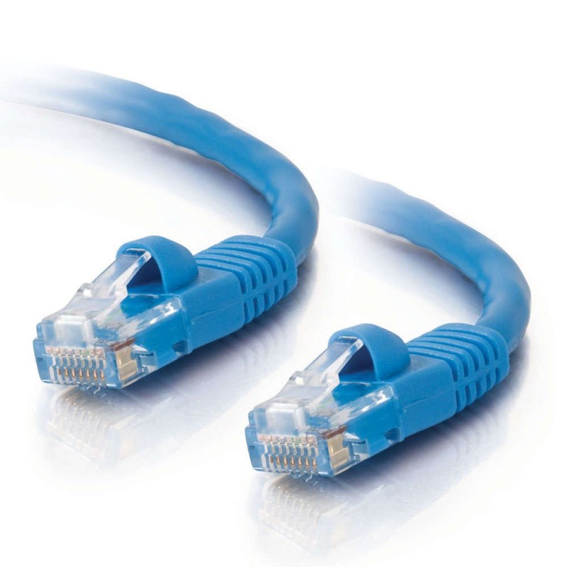 0.5m Cat5E 350 MHz Snagless RJ45 Patch Leads - Blue