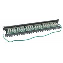 24 Port Cat6a FTP Shielded CCS 20/20 Right Angled Patch Panel