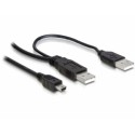 DeLOCK 2x USB2.0-A male / USB mini 5-pin