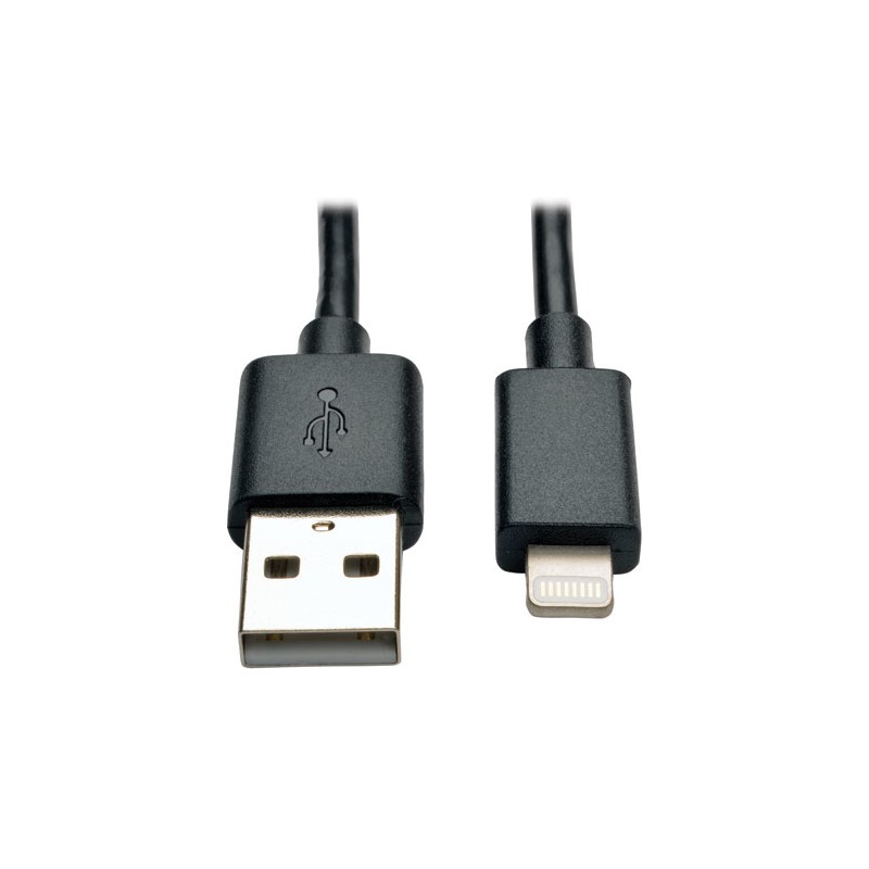 Tripp Lite USB Sync / Charge Cable with Lightning Connector iPhone iPod iPad - Black, 25.4 cm (10-in.)
