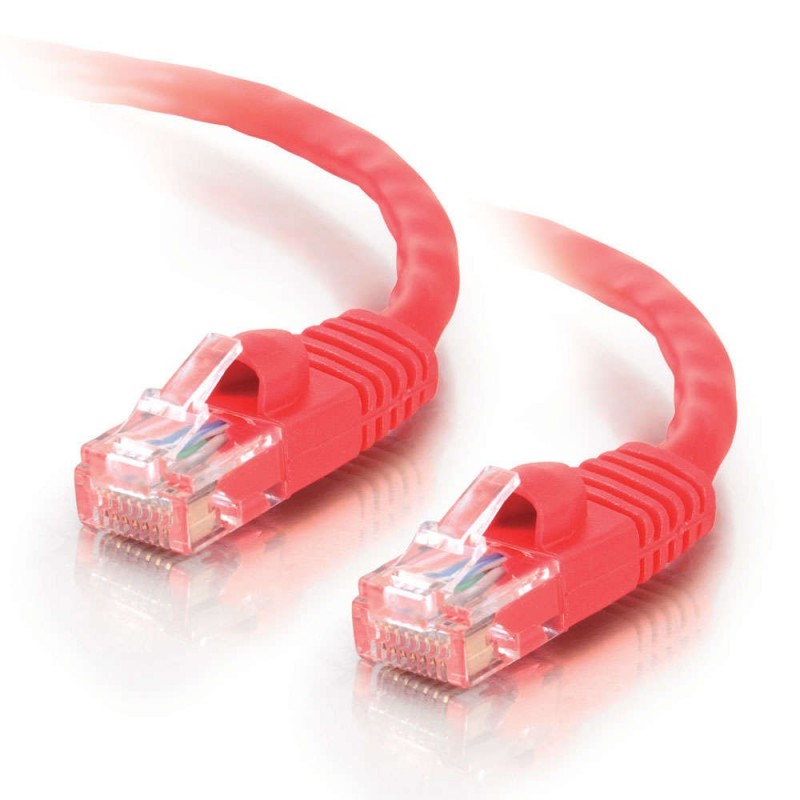 0.5m Cat5E 350 MHz Snagless RJ45 Patch Leads - Red