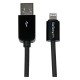 StarTech.com 2m (6ft) Long Black Apple 8-pin Lightning Connector to USB Cable for iPhone / iPod / iPad