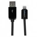 StarTech.com 2m (6ft) Long Black Apple 8-pin Lightning Connector to USB Cable for iPhone / iPod / iPad