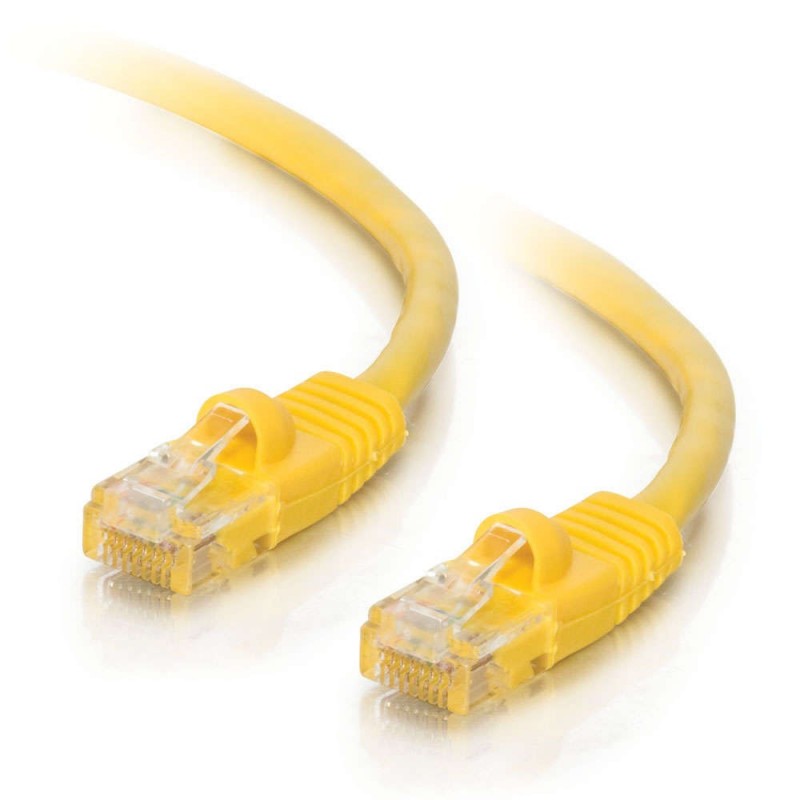 1m Cat5E 350 MHz Snagless RJ45 Patch Leads - Yellow