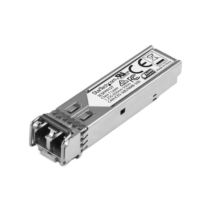 StarTech.com Gigabit Fiber 1000Base-SX SFP Transceiver Module - HP 3CSFP91 Compatible - MM LC - 550m (1804 ft)