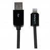 StarTech.com 0.3m (11in) Short Black Apple 8-pin Lightning Connector to USB Cable for iPhone / iPod / iPad