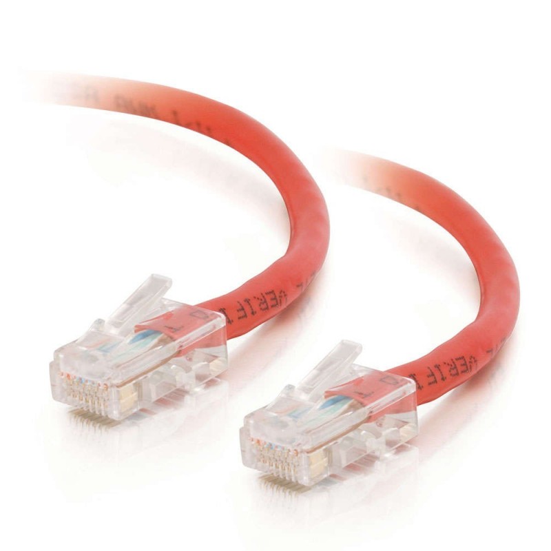 C2G Cat5E Crossover Patch Cable Red 0.5m Red Cat5e Crossover RJ45