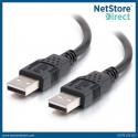 CablesToGo 1m USB 2.0 A Male to A Male Cable - Black
