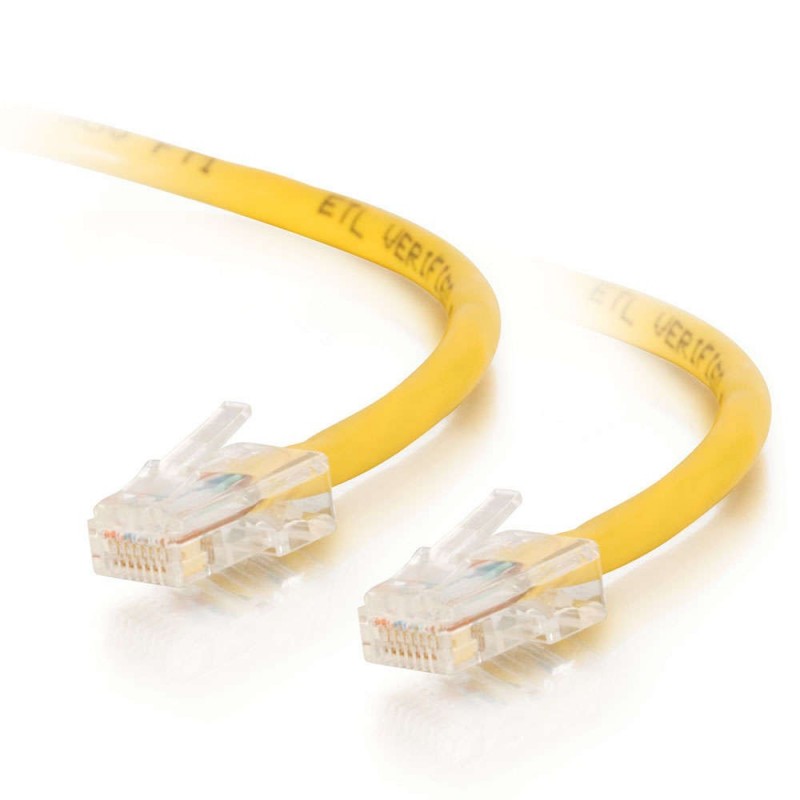 1m Cat5E 350 MHz Crossover RJ45 Patch Leads - Yellow
