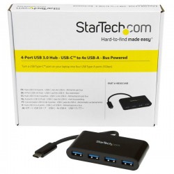 StarTech.com 4-Port USB-C Hub - USB-C to 4x USB-A - USB 3.0 Hub - Bus Powered | StarTech.com Interface Hubs