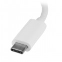 StarTech.com 3-Port USB-C Hub with Gigabit Ethernet - USB-C to 3x USB-A - USB 3.0 Hub - White